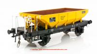 4359 Heljan Catfish Ballast Hopper Wagon ZEV number DB983503 in Yellow livery